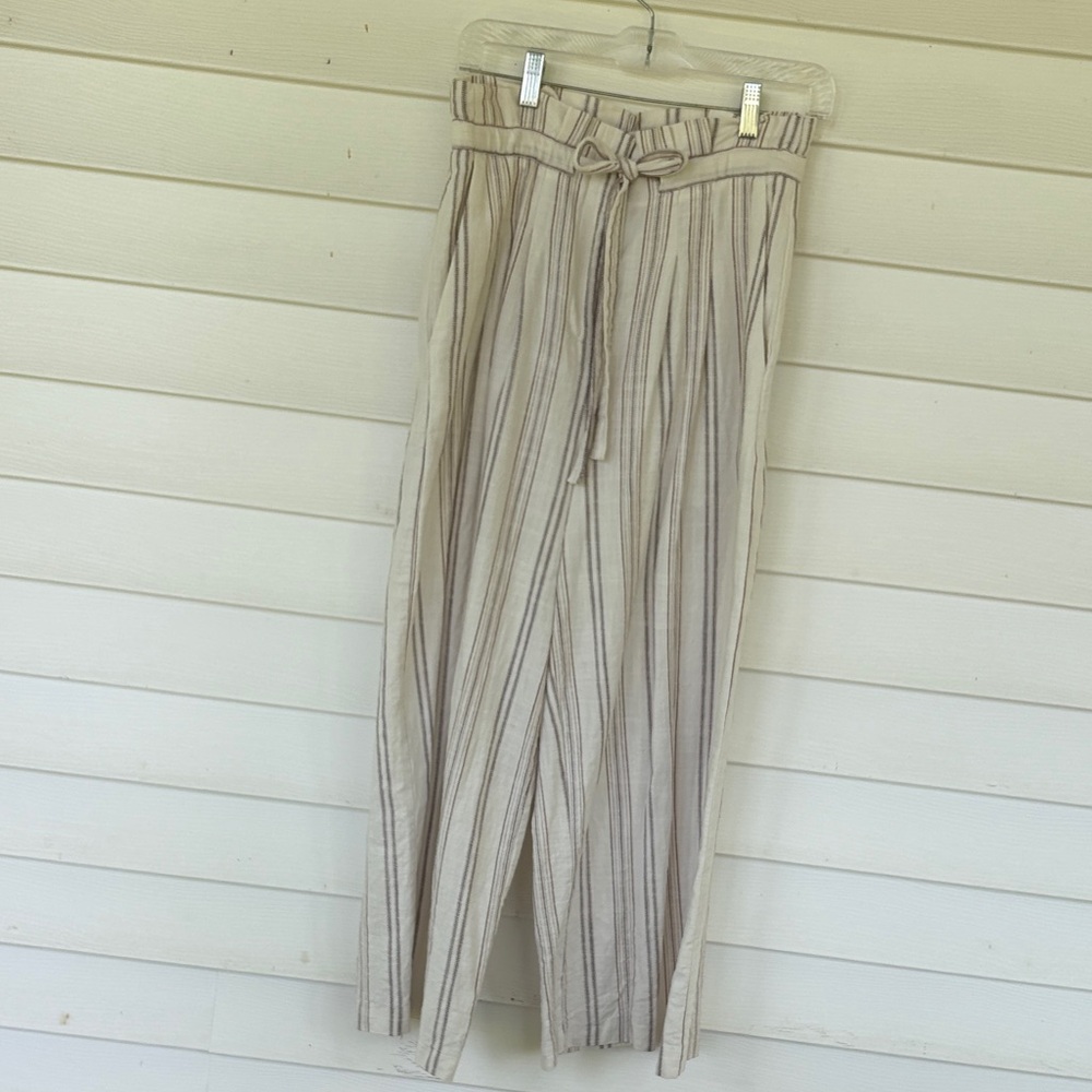 ANTONIO MELANI Beige Striped Chinos